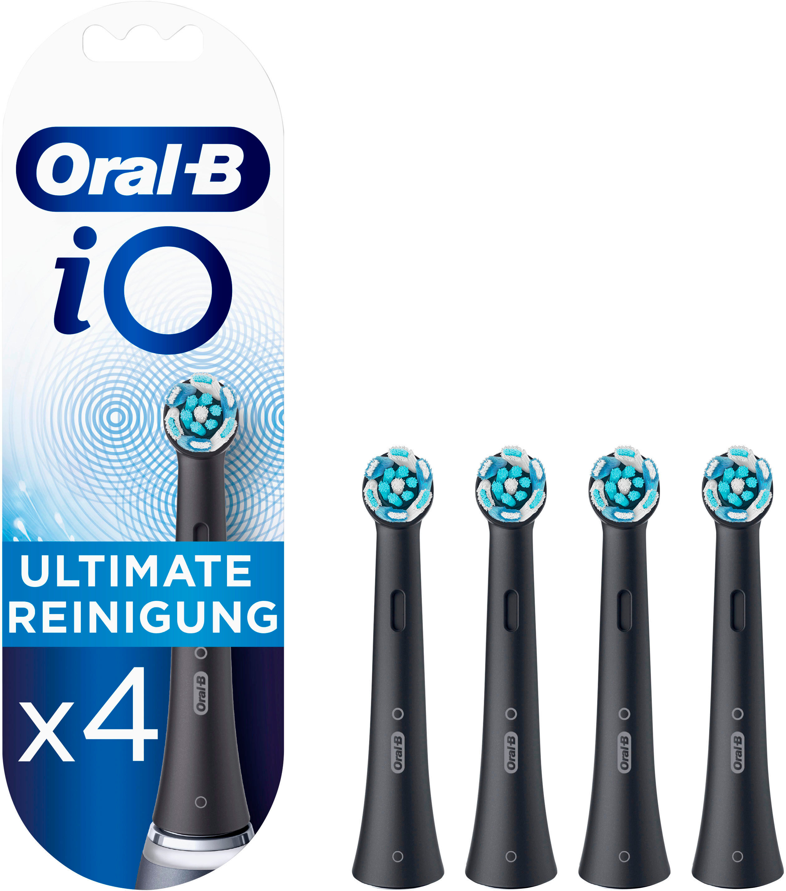 Oral B Aufsteckbürsten »iO Ultimative Reinigung BLACK«, iO Technologie schwarz  4 St.