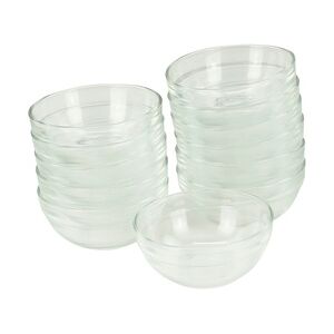 GVK ECO Glasschüssel Ø 9cm 12 Stück im Set Beilagenschüssel Dessertschale Stapelschale