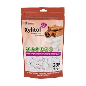 Hager Pharma GmbH MIRADENT Xylitol Chewing Gum Zimt Refill 200 Stück