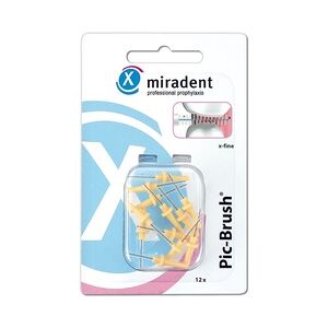 Miradent Interd.Pic-Brush Ersatzb.x-fein gelb Zahnzwischenraum