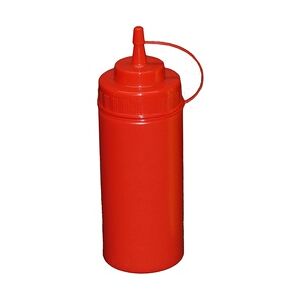 GVK ECO 3 Stück rote Quetschflaschen 0,49 Liter Dosierflasche Spenderflasche Dressingflasche