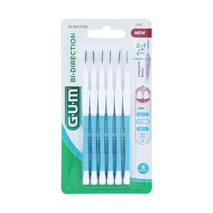 sunstar GUM Bi-Direction Interdentalb.0,9 mm blau 6 Stück