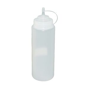 GVK ECO 3 Stück transparente Quetschflaschen 1 Liter Dosierflasche Spenderflasche Dressingflasche