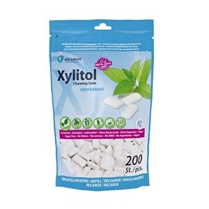 Hager Pharma GmbH MIRADENT Xylitol Chewing Gum Minze Refill 200 Stück