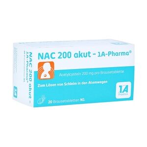 1 A Pharma NAC 200 akut-1A Pharma Brausetabletten 20 Stück