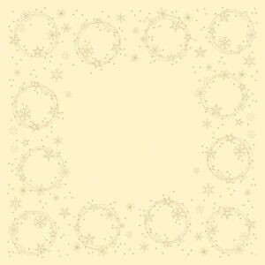 Mitteldecke Dunisilk Star Shine cream 84x84 cm 20 Stück