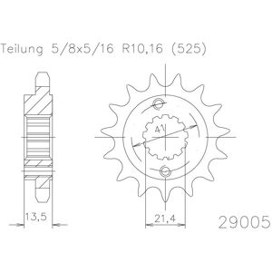 ESJOT Kettenritzel, 16 Zähne -  -  - unisex