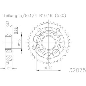 ESJOT Kettenrad, 38 Zähne -  -  - unisex