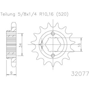 ESJOT Kettenritzel, 14 Zähne -  -  - unisex