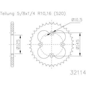 ESJOT Kettenrad, 39 Zähne -  -  - unisex