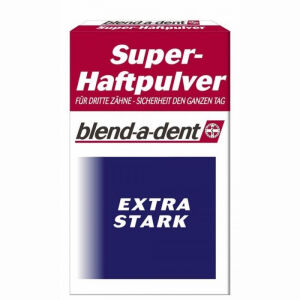 Procter & Gamble Service GmbH blend-a-dent Super-Haftpulver, schützt die Mundschleimhaut vor Druckstellen, 1 Packung = 50 g extra-stark