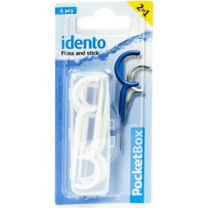 Idento Floss and Stick, TravelBox (hvid) (U)   6 stk.