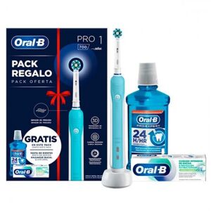 Cepillo dental Braun Oral-B Pro 1 700 Azul (Pack Regalo)