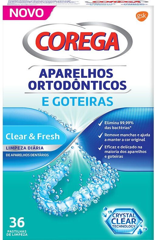 Corega Pastillas limpiadoras Ortodoncia y canalones 36&nbsp;un.