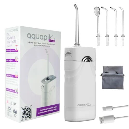 AquaPik Mini Irrigador Dental Portátil Blanco