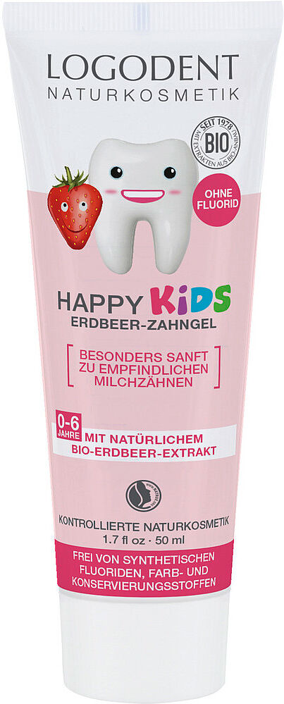 Logona Gel dental de Fresa para niños Logodent Happy Kids