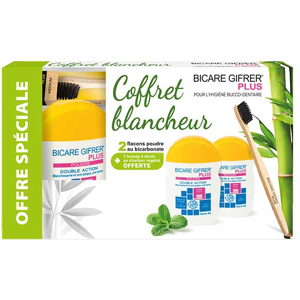 Bicare Plus Coffret Blancheur 2 flacons + 1 brosse à dents offerte