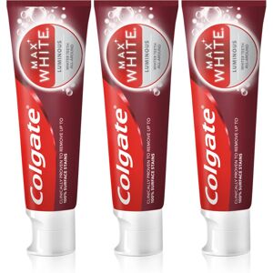 Colgate Max White Luminous dentifrice pour des dents éclatantes de blancheur 3 x 75 ml