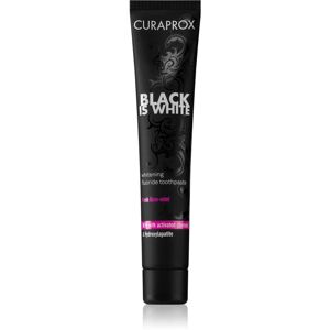 Curaprox Black is White dentifrice blanchissant au charbon actif et à l'hydroxyapatite saveur Fresh Lime-Mint 90 ml