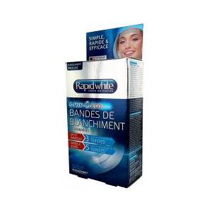 Rapid White Express 5 Minutes Bandes de Blanchiment - Boîte 14 Sachets de 2 Bandes