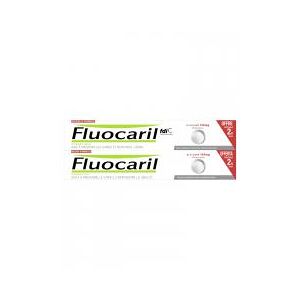 Fluocaril Dentifrice bi-Fluore Blancheur 2 x 145 mg - Lot 2 x 75 ml
