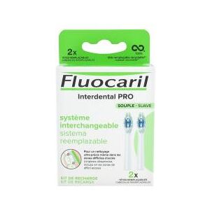 Fluocaril Tetes Remplacables Brosse a Dents Souple Recharge - Boîte 2 brossettes remplacables