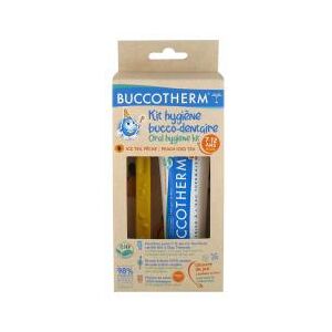 Buccotherm Kit Dentifrice Brosse a Dents 7-12 Ans Ice Tea Peche 50 ml - Kit 1 dentifrice + 1 brosse a dents + 1 pochon