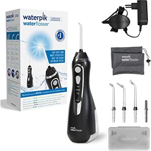 Waterpik Hydropulseur Sans Fil Advanced, Jet Dentaire Portable Rechargeable, Élimine la Plaque, 3 Niveaux de Pression, Noir (WP-562EU) - Publicité