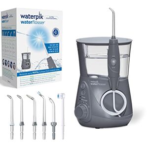 Waterpik Hydropulseur Ultra Professional, Jet Dentaire avec 7 Embouts et 10 Niveaux de Pression, Élimine la Plaque, Gris (WP-667EU) - Publicité