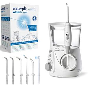 Waterpik Hydropulseur Ultra Professional, Jet Dentaire avec 7 Embouts et 10 Niveaux de Pression, Élimine la Plaque, Blanc (WP-660EU) - Publicité