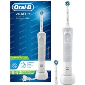 Brosse à dents électrique Oral B Vitality 170 Cross Action Blanc Blanc - Publicité