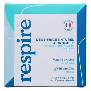 Respire Dentifrice Naturel à Croquer Menthe Fraîche 60 Pastilles - Publicité