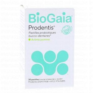 BIOGAIA Prodentis Pastilles probiotiques bucco-dentaires x30 pastilles pomme - Publicité
