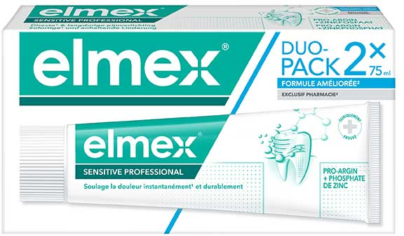 Elmex Sensitive Professional Dentifrice Lot de 2 x 75ml