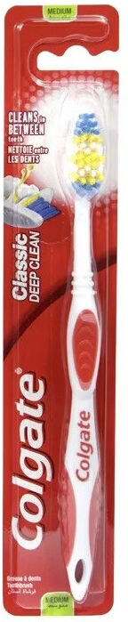 Colgate Brosse à Dents Classic Deep Clean - Medium Rouge