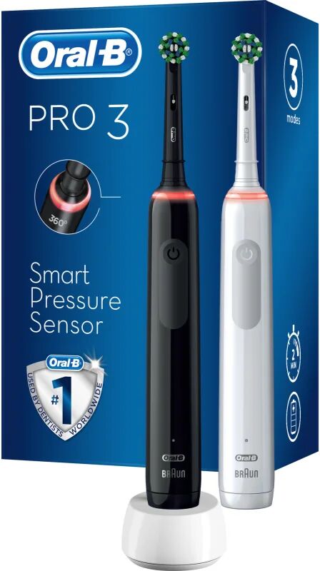 Oral B Pro3 3900 Cross Action Duo Electric Toothbrush 2 pcs