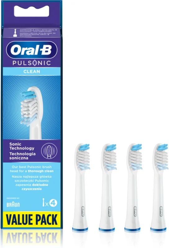 Oral B Pulsonic Clean SR 32-4 Replacement Heads For Toothbrush 4 pc