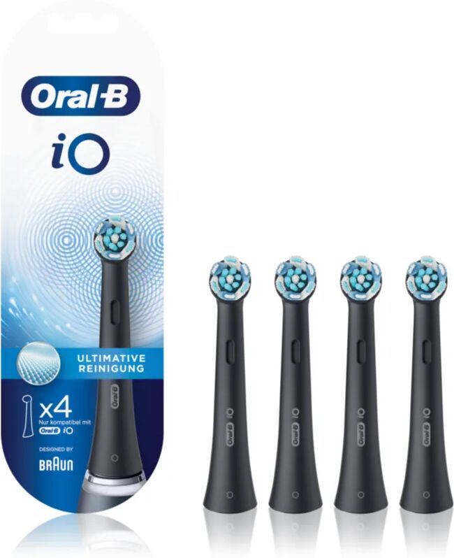 Oral B iO Ultimate Clean Replacement Heads For Toothbrush Black 4 pc