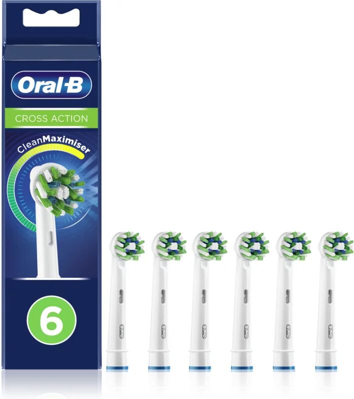 Oral B Cross Action CleanMaximiser Replacement Heads For Toothbrush 6 Ks