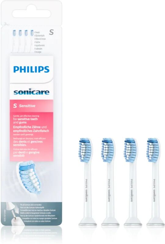 Philips Sonicare Sensitive Standard HX6054/07 Replacement Heads For Toothbrush White 4 Ks