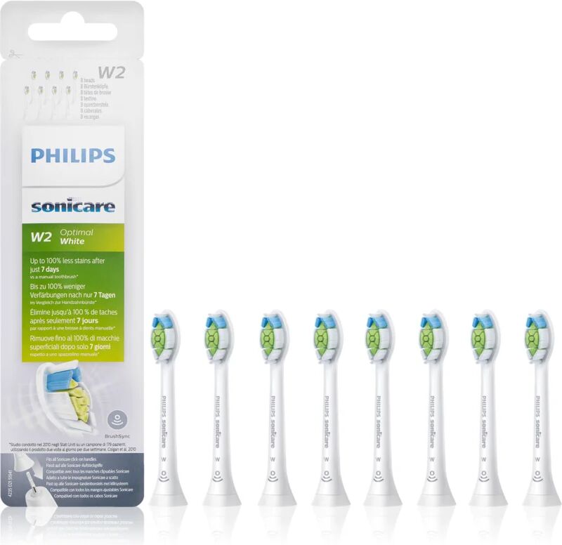 Philips Sonicare Optimal White Standard HX6068/12 Replacement Heads For Toothbrush 8 pc