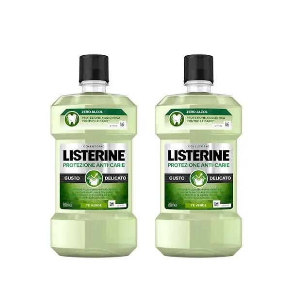 johnson & johnson listerine protezione anti-carie collutorio gusto delicato 2x500ml