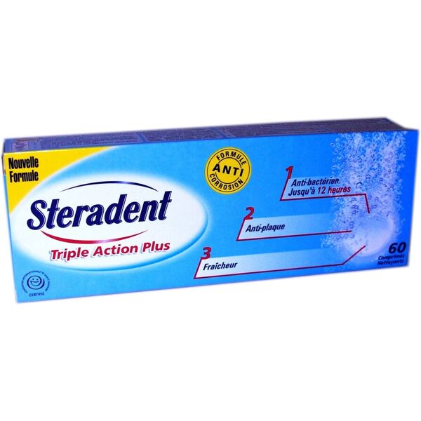 reckitt benckiser h.(it.) spa steradent triple action plus 60 compresse