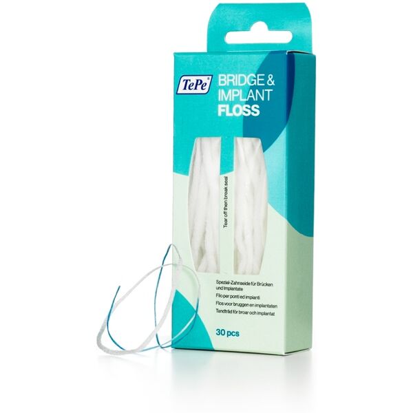 tepe bridge & implant floss filo spesso 30 pezzi