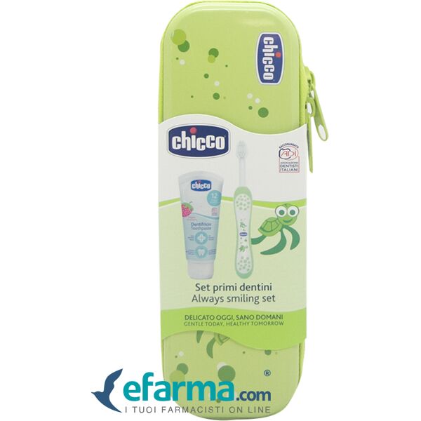 chicco set primi dentini verde +12m