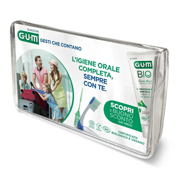 gum travel kit da viaggio con dentifricio bio
