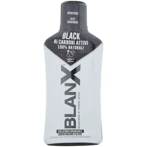 blanx classic collutorio black ai carboni attivi sbiancante denti 500 ml