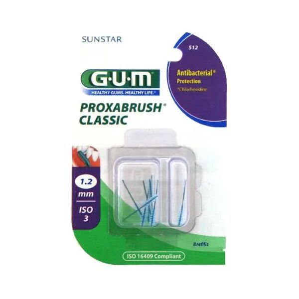 gum proxabrush classic 512 scovolini interdentale cilindrico 8 pezzi