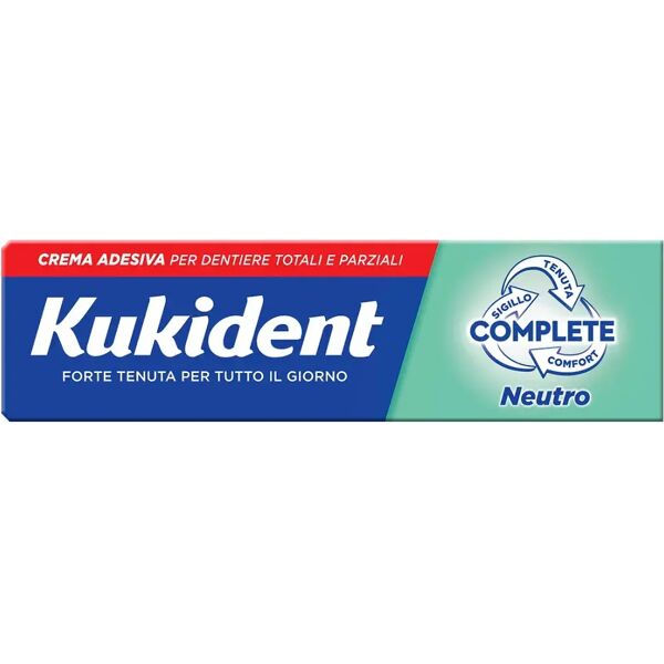 kukident complete neutral crema adesiva per dentiere gusto neutro 40 g