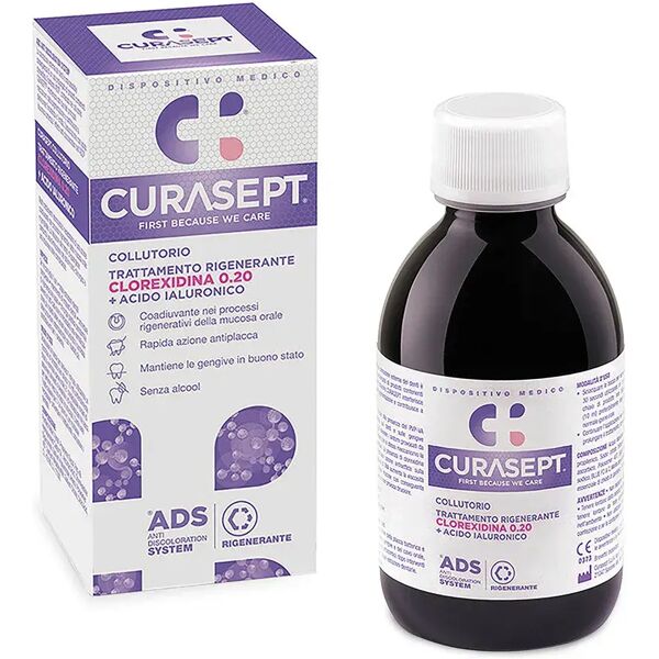 curasept ads clorexidina 0,20 + acido ialuronico collutorio trattamento rigenerante 200 ml